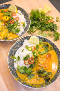 Carrot Coconut Fish Curry