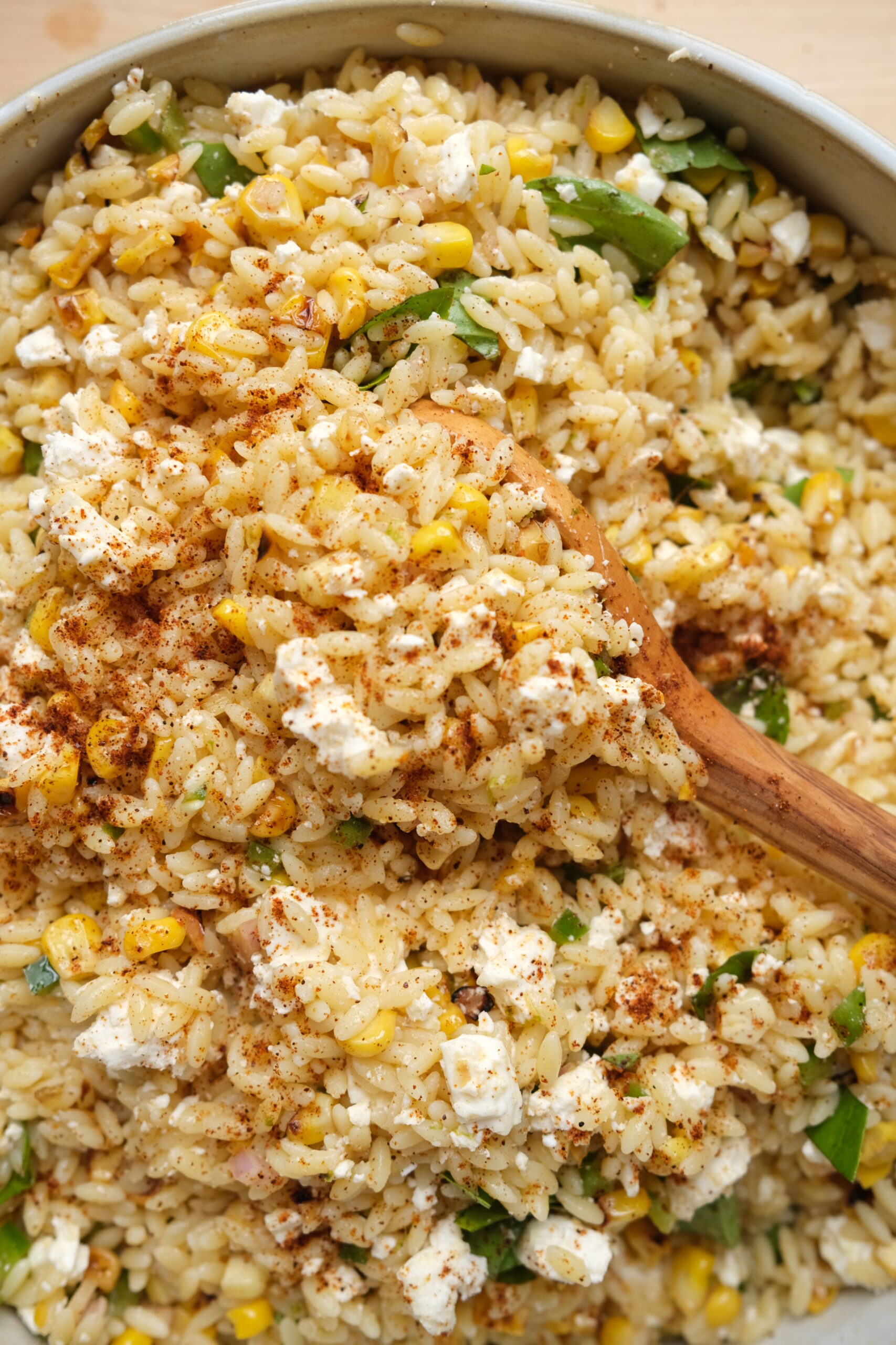 Charred Corn Orzo Pasta Salad with Chili-Lime Dressing