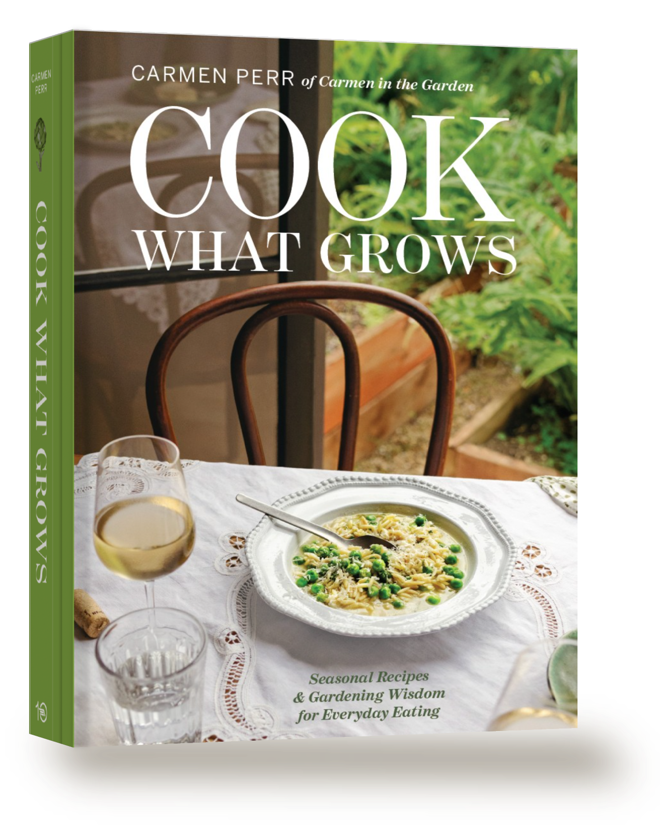 Cook What Grows by Carmen Perr, 3D book mockup